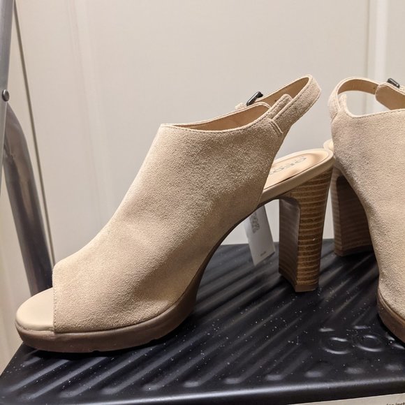 Geox Block Heel Peeptop Booties - Picture 8 of 15
